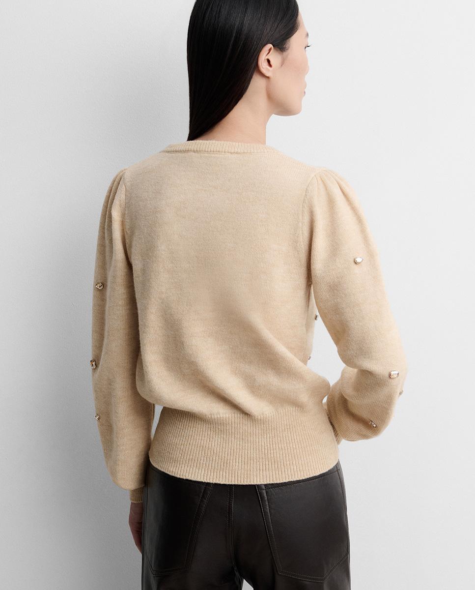 Jersey de mujer punto pedrería - Simorra - Beige Beige-5