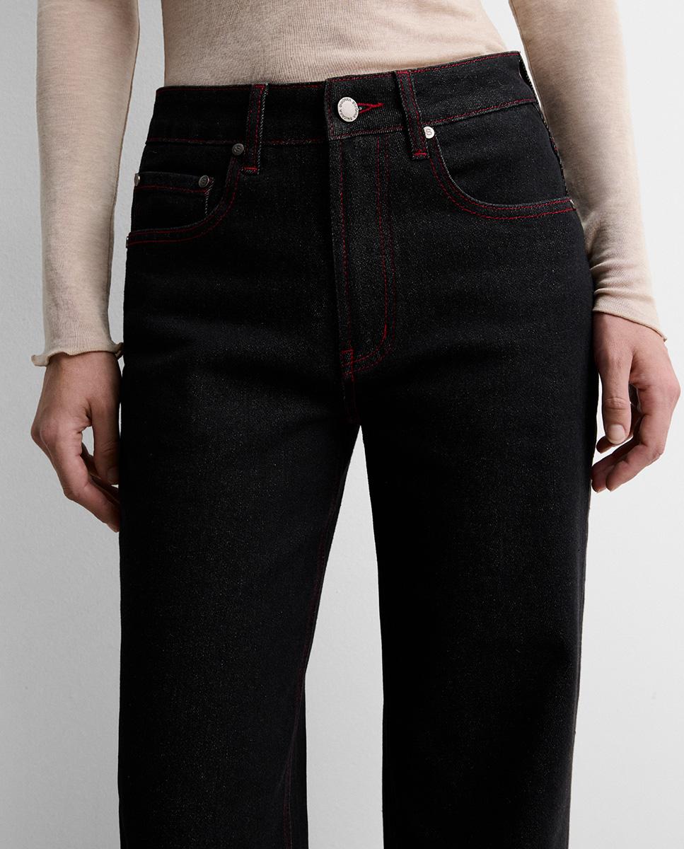 Pantalón de mujer vaquero recto - Simorra - Negro Negro-3