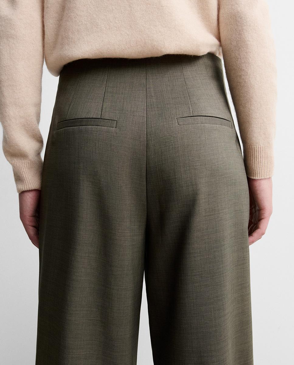 Pantalón de mujer ancho cinturón - Simorra - Verde Verde-4