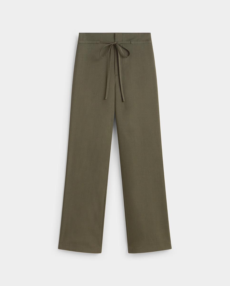 Pantalón de mujer ancho cinturón - Simorra - Verde Verde-5