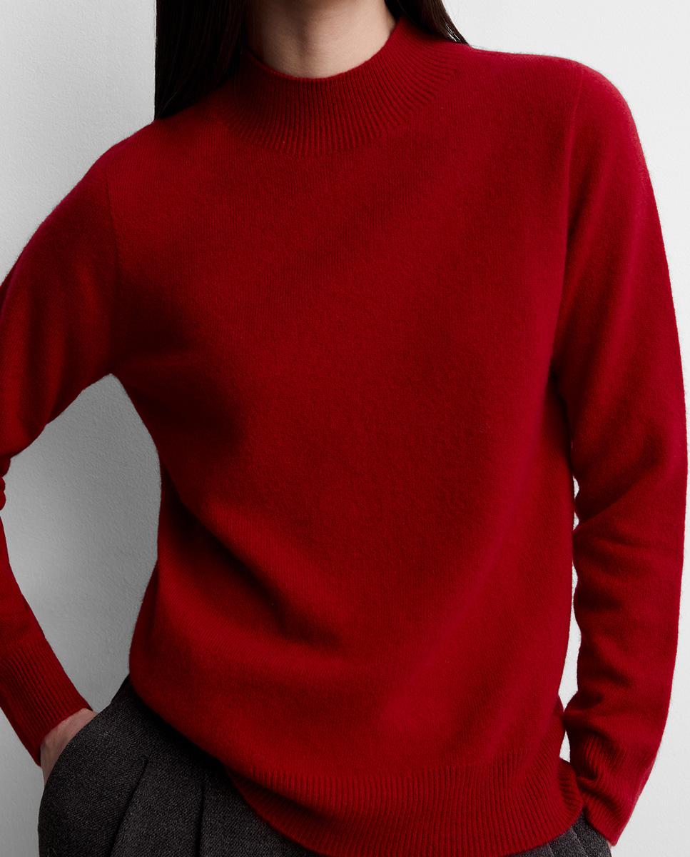 Jersey de mujer punto cashmere - Simorra - Rojo Rojo-4