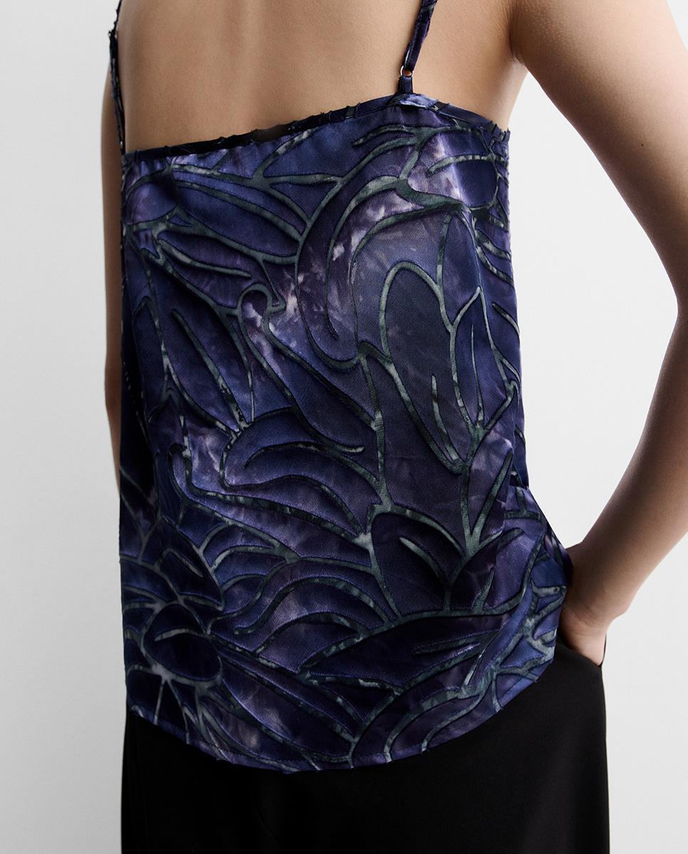 Top de mujer tejido fantasía - Simorra - Azul Azul-5