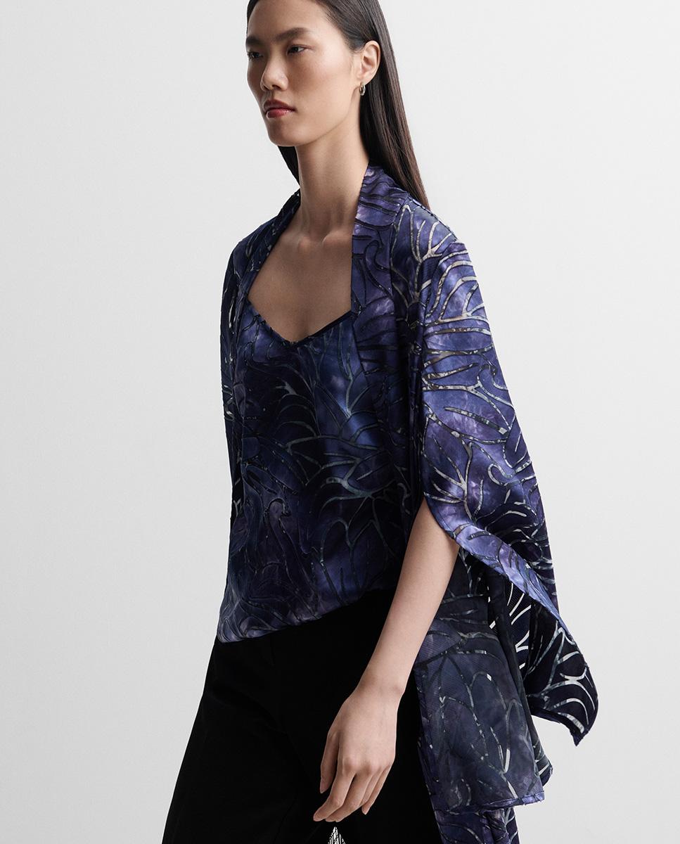 Camiseta de mujer cuello alto - Simorra - Azul Azul-4