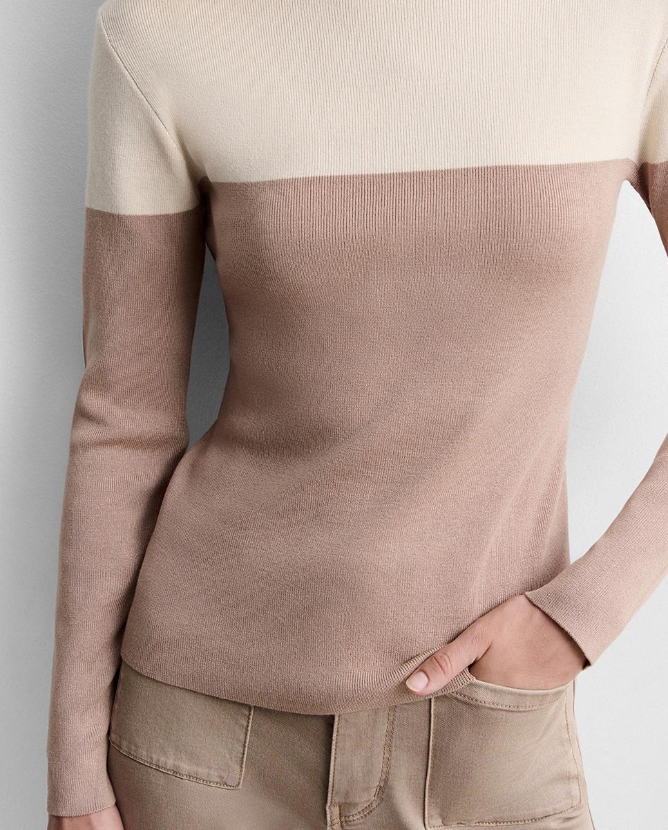 Jersey de mujer punto bicolor - Simorra - Crudo Crudo-3