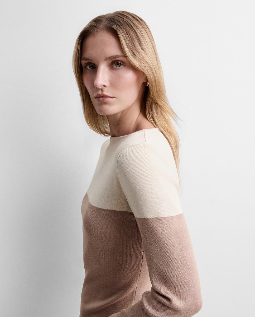 Jersey de mujer punto bicolor - Simorra - Crudo Crudo-4