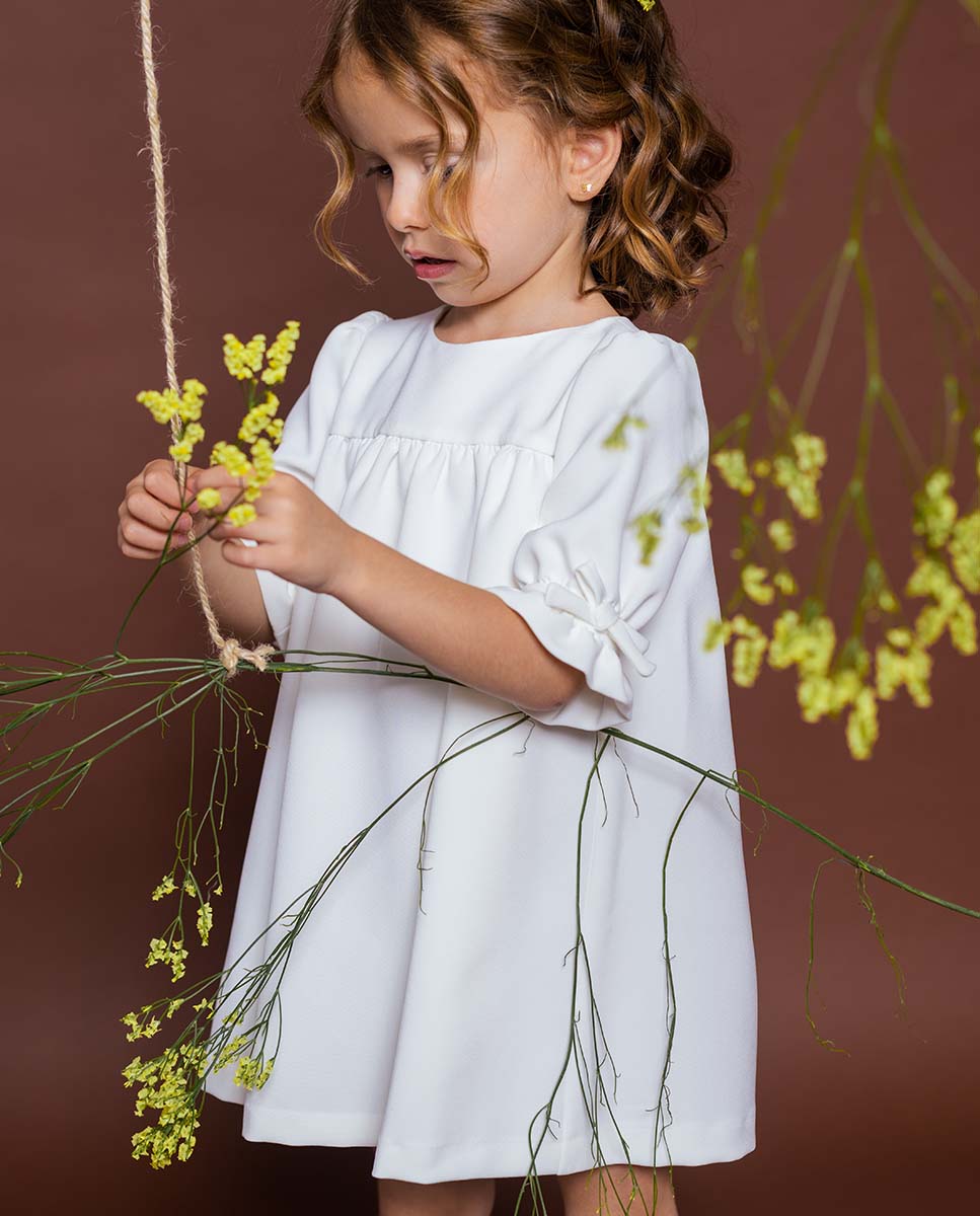 Vestido blanco niña el best sale corte ingles