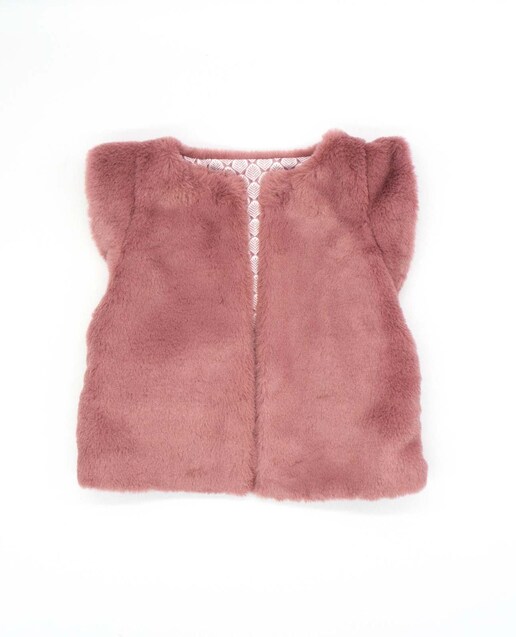 Imagen 0 de Chaleco de bebé niña reversible con cinturón
