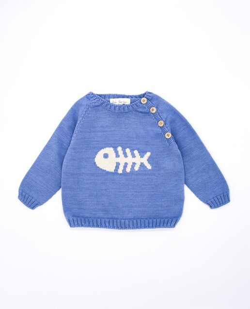 Imagen 0 de Jersey de bebé niño de algodón con pez