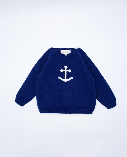 Imagen 0 de Jersey de bebé niño de algodón con ancla