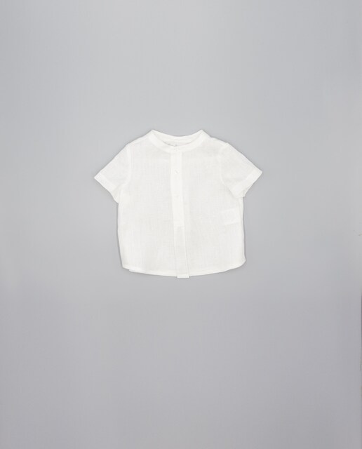 Imagen 0 de Camisa de bebé niño de manga corta con cuello mao
