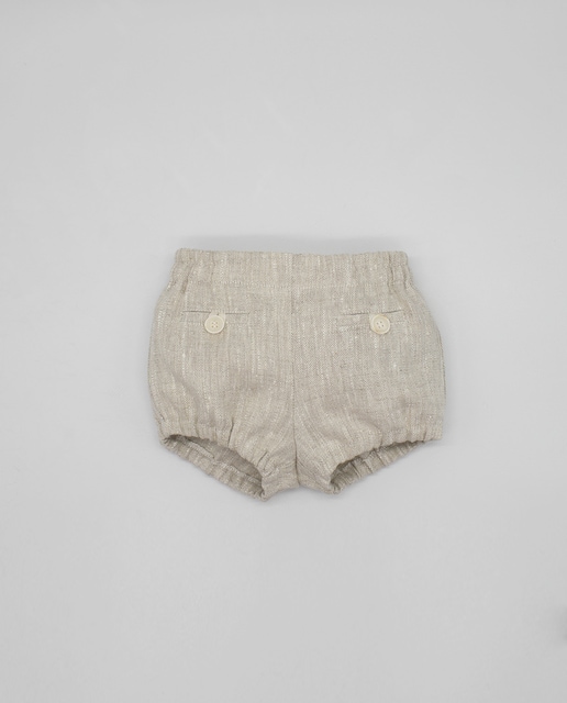 Imagen 0 de Bermuda de bebé niño de lino con falsos bolsillos