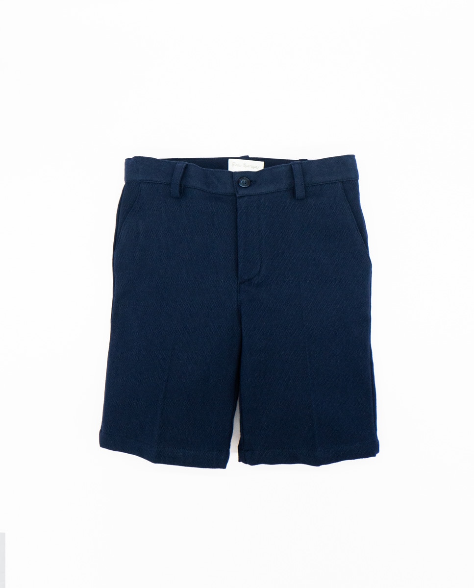 Fina Ejerique - Bermuda de bebé niño de algodón con trabillas para cinturón.