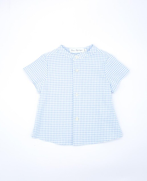 Imagen 0 de Camisa de bebé niño de manga corta y estampado de cuadros