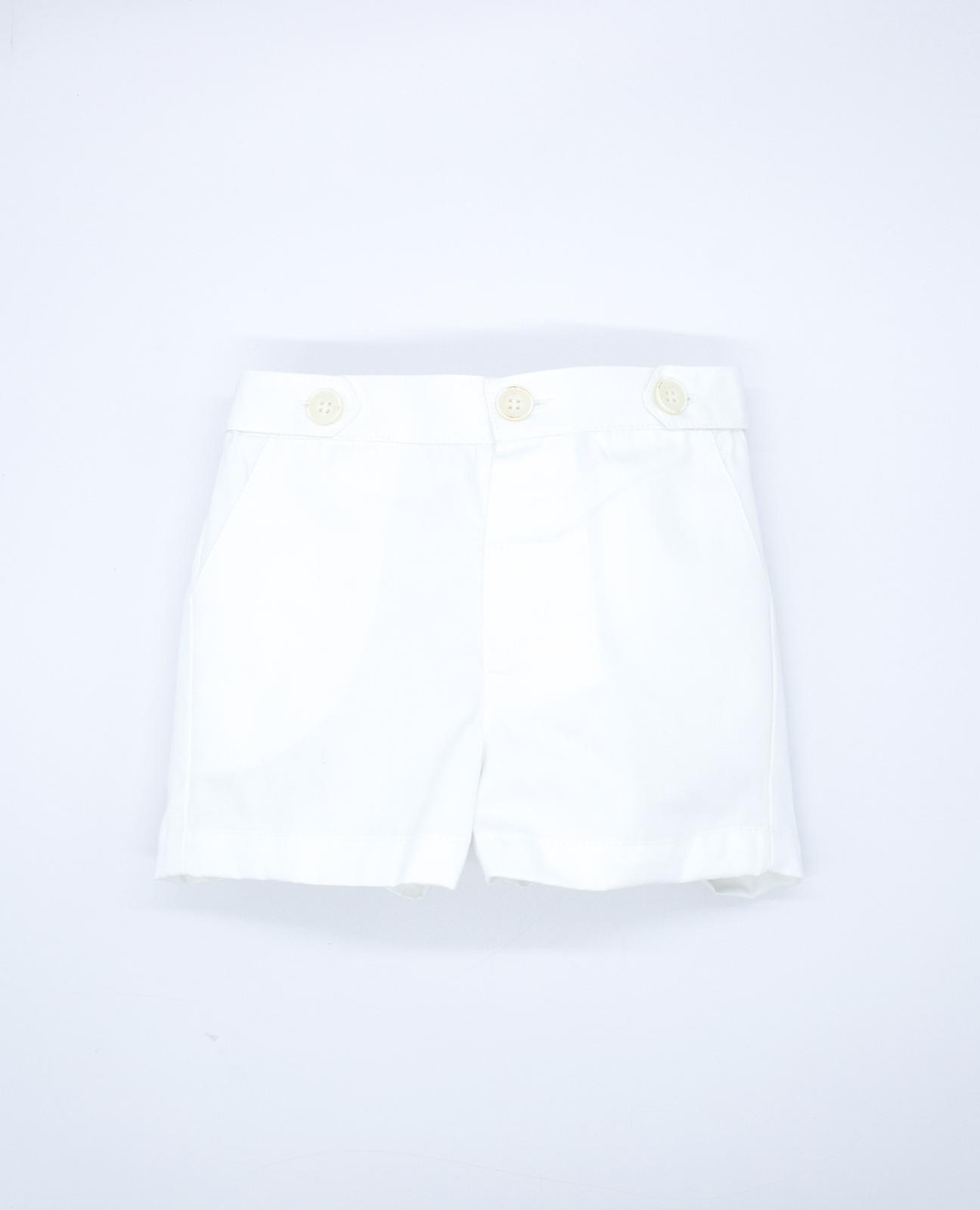 Fina Ejerique - Short de bebé niño de algodón con bolsillos.