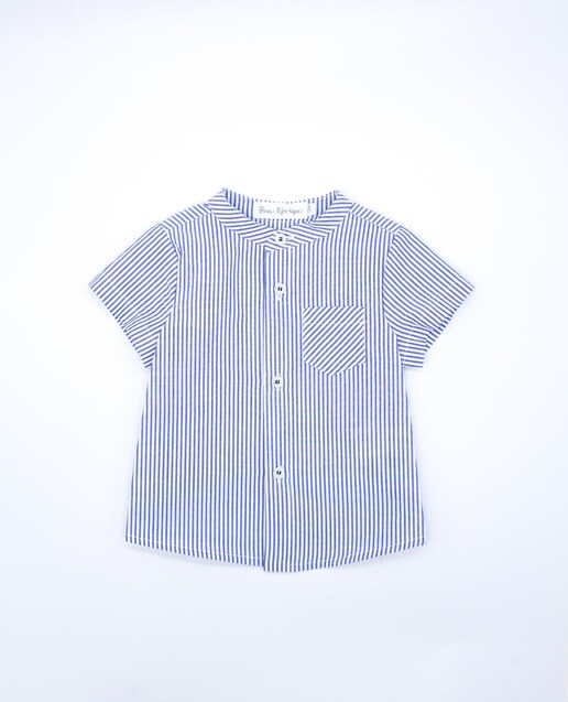 Imagen 0 de Camisa de bebé niño de algodón a rayas