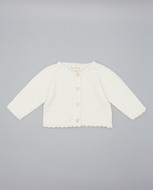 Imagen 0 de Chaqueta de bebé de punto con botón joya