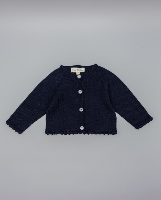 Imagen 0 de Chaqueta de bebé de punto con botón joya