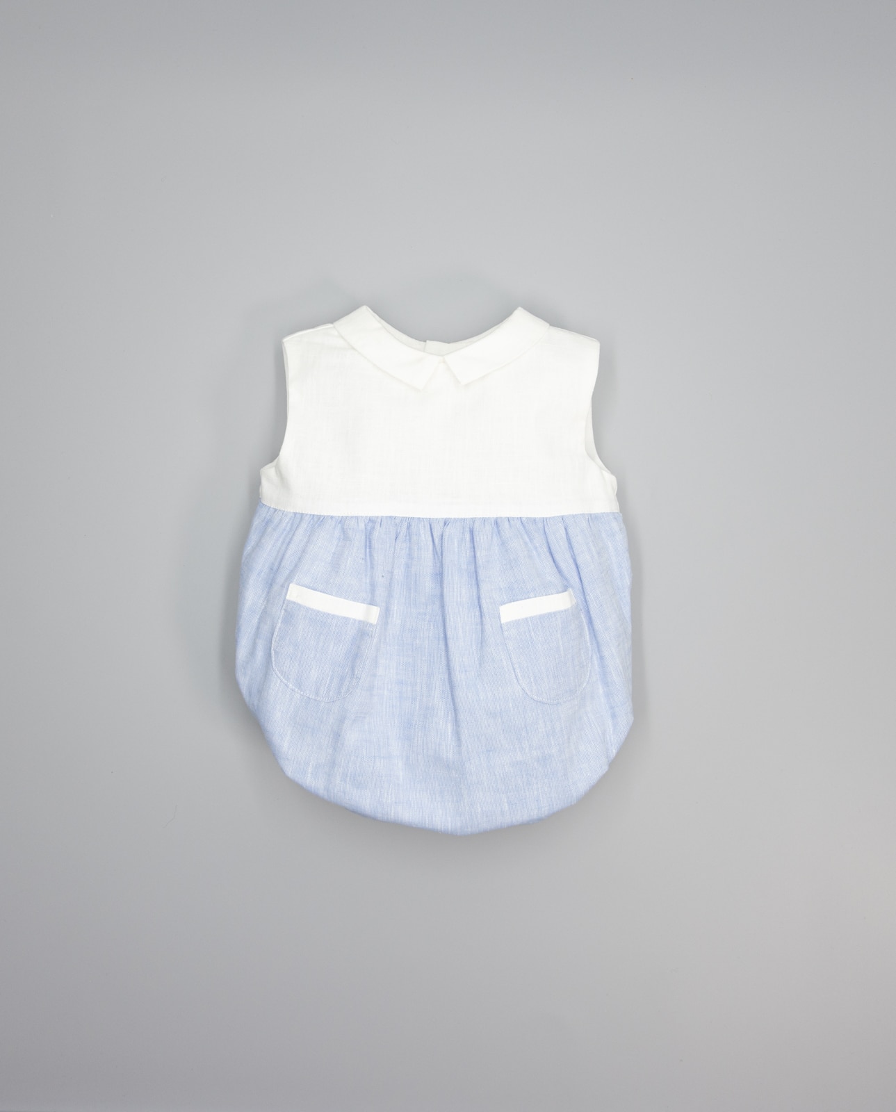 Imagen 0 de Pelele de bebé niño de algodón Azul