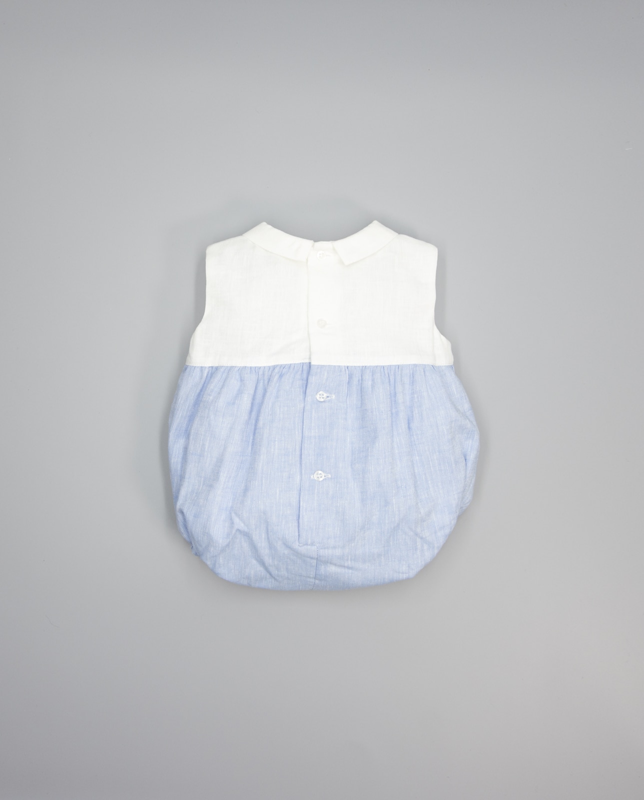 Pelele de bebé niño de algodón - Fina Ejerique - Azul Azul-3