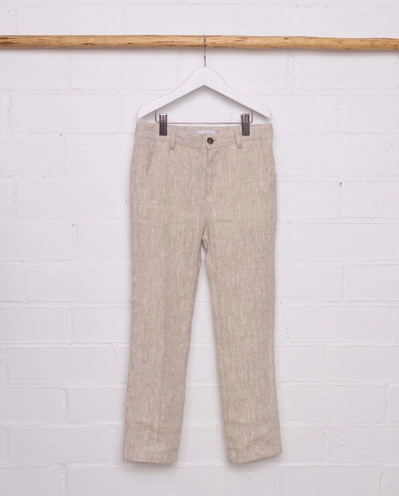 Imagen 0 de Pantalón de niño lino rústico Crudo