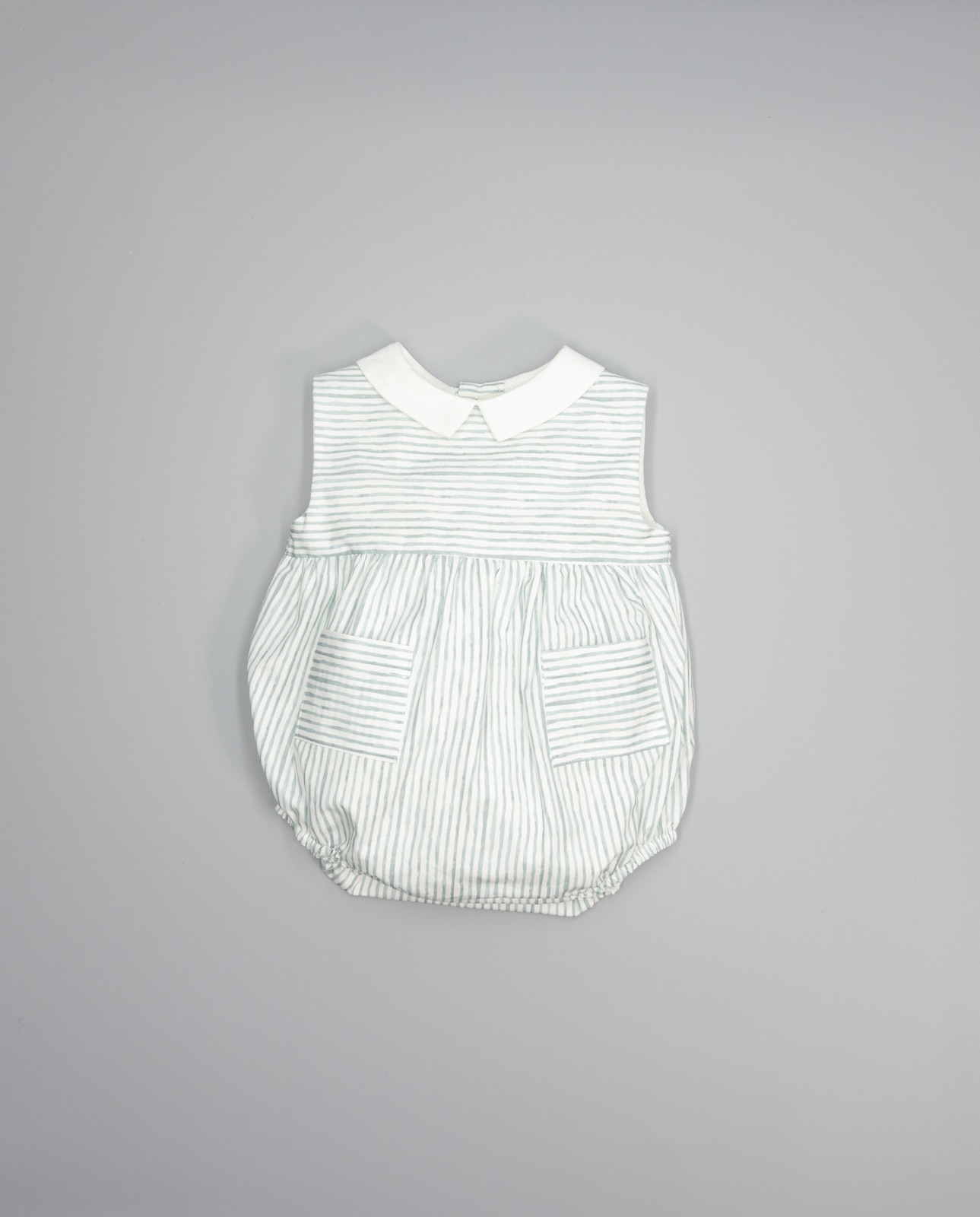 Imagen 0 de Pelele de bebé niño de algodón Azul claro