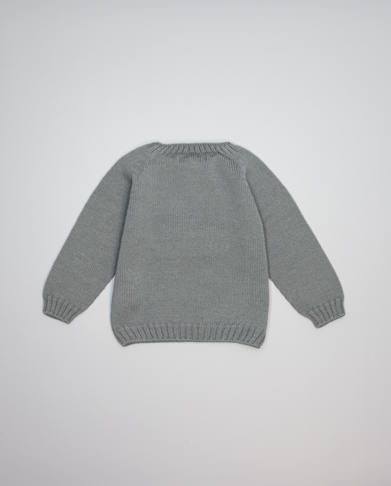 Jersey verde jade de lana merino con intarsia de coche - Fina Ejerique - Verde Verde-3
