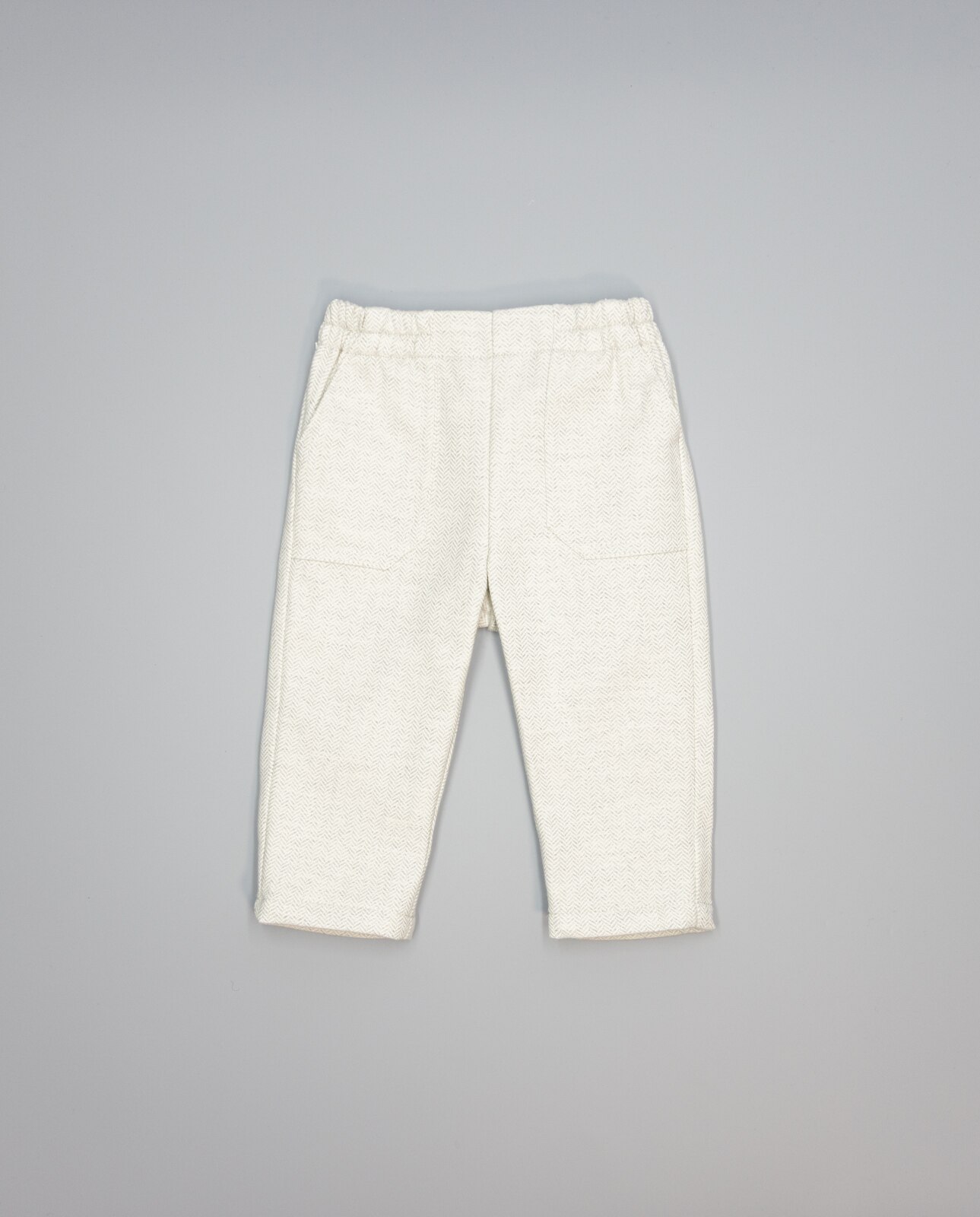 Pantalón niño gris de espiga con bolsillos - Fina Ejerique - Gris Gris-3