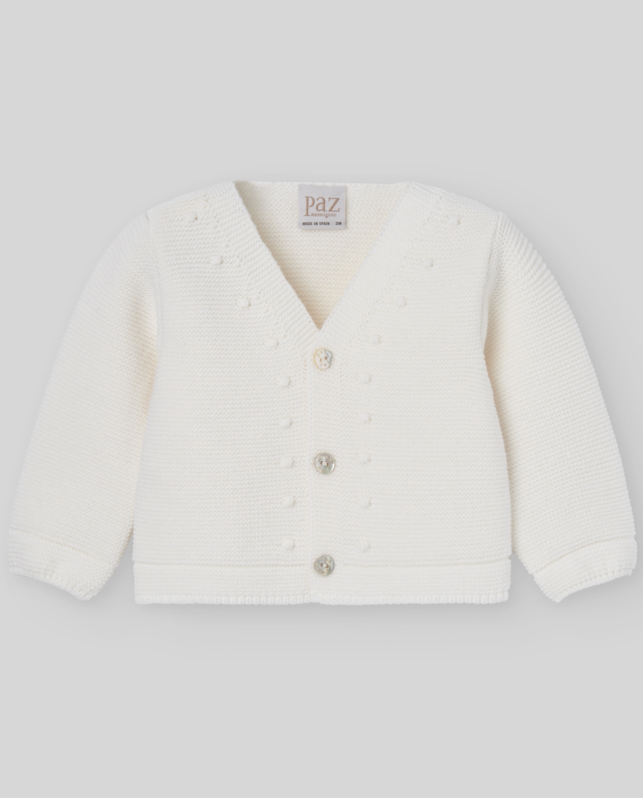 Imagen 0 de Chaqueta de punto de bebé colección esencial Crudo