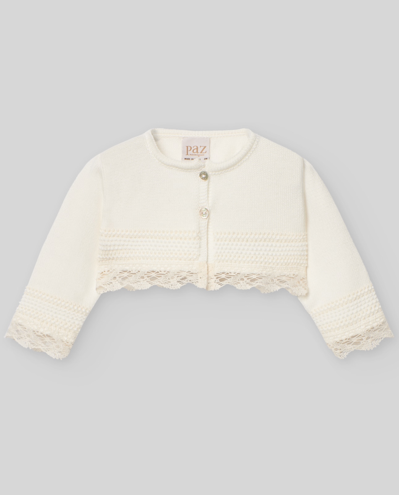 Imagen 0 de Chaqueta de punto de bebé colección esencial Crudo