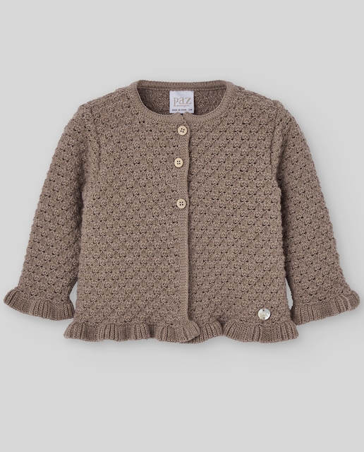 Imagen 0 de Chaqueta de punto de niña con textura colección Pompón