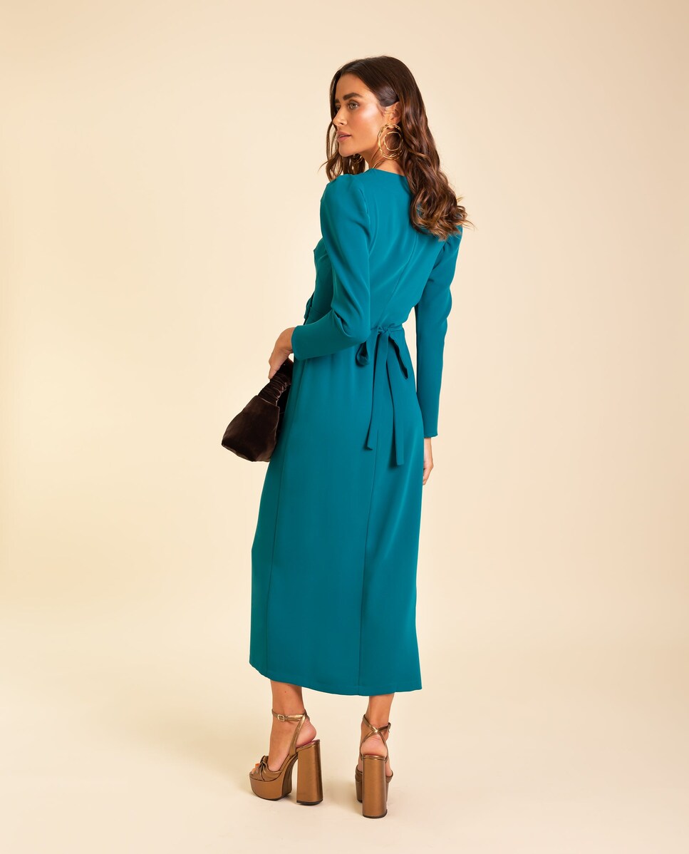 Vestido largo cruzado manga larga · The-Are · El Corte Inglés