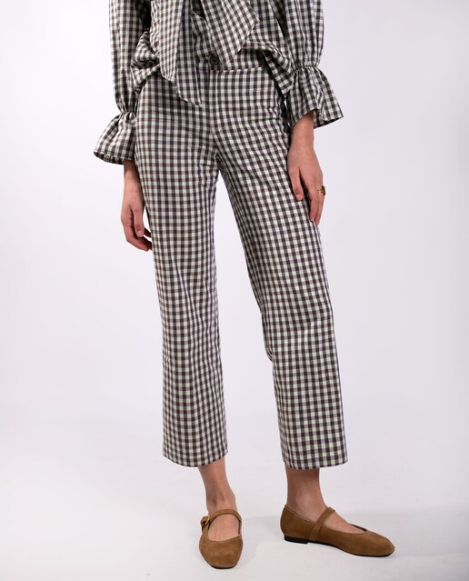 Imagen 0 de Pantalón recto de mujer de cropped.