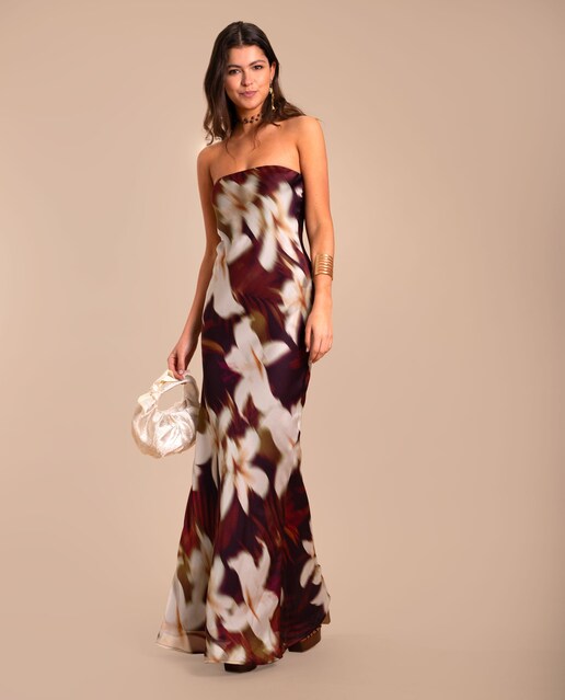 Imagen 0 de Vestido midi palabra de honor