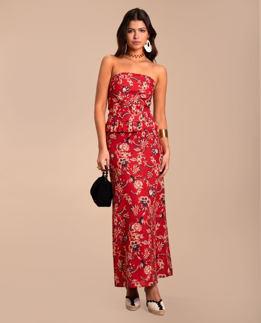 Imagen 0 de Falda midi con estampado