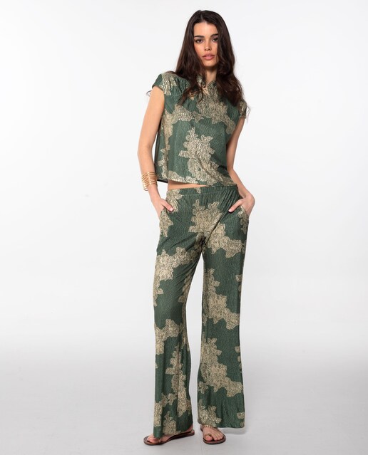 Imagen 0 de Pantalón de mujer jacquard fluido