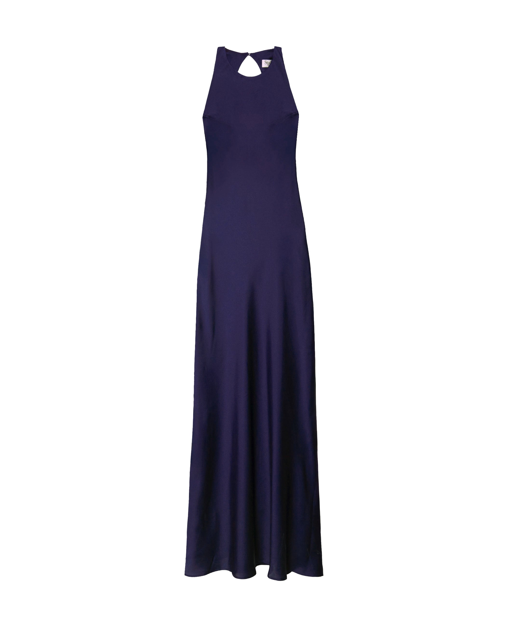 Vestido largo espalda descubierta de mujer - The-Are - Azul Azul-5