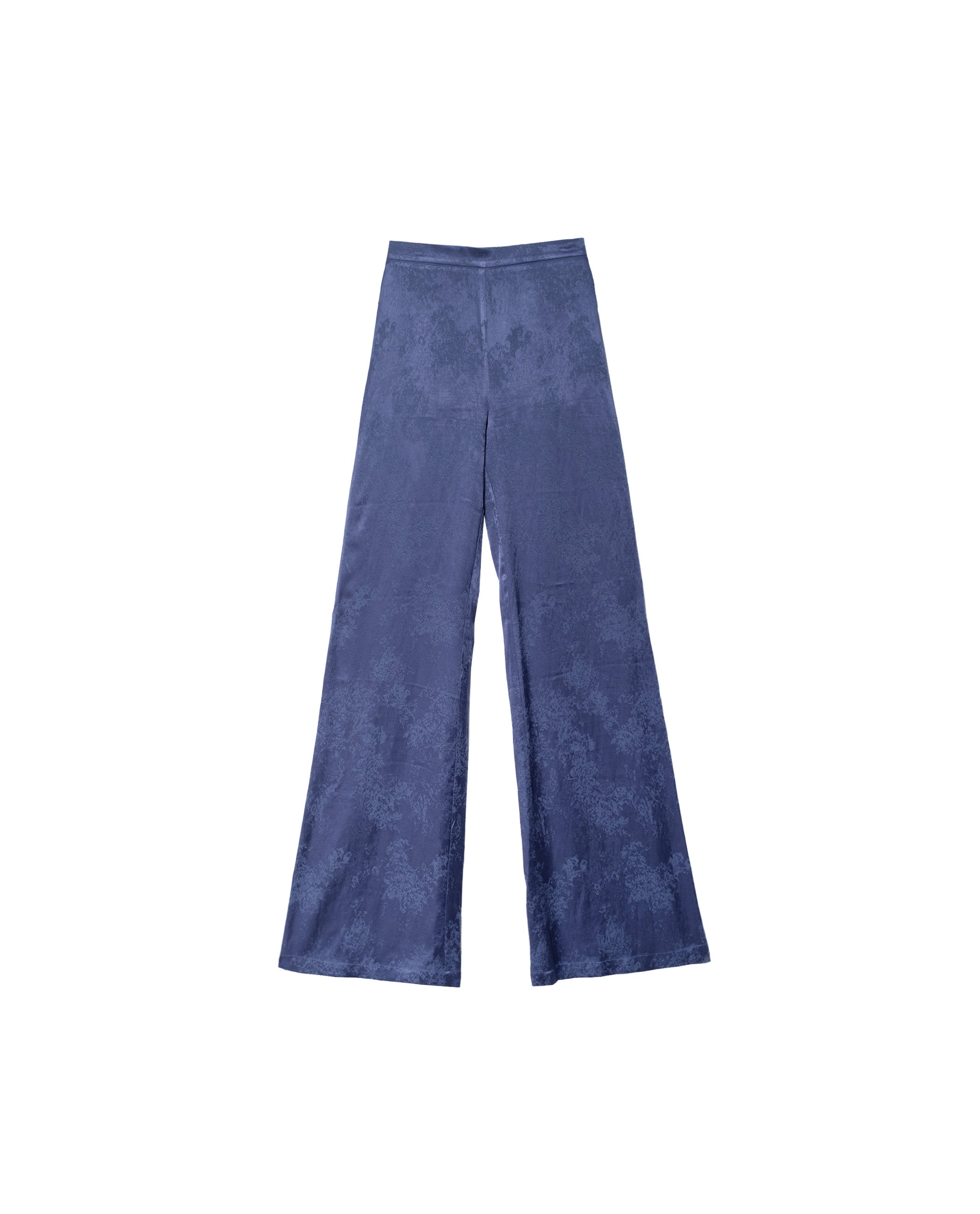 Pantalón de mujer acampanado tiro alto - The-Are - Azul marino Azul marino-5