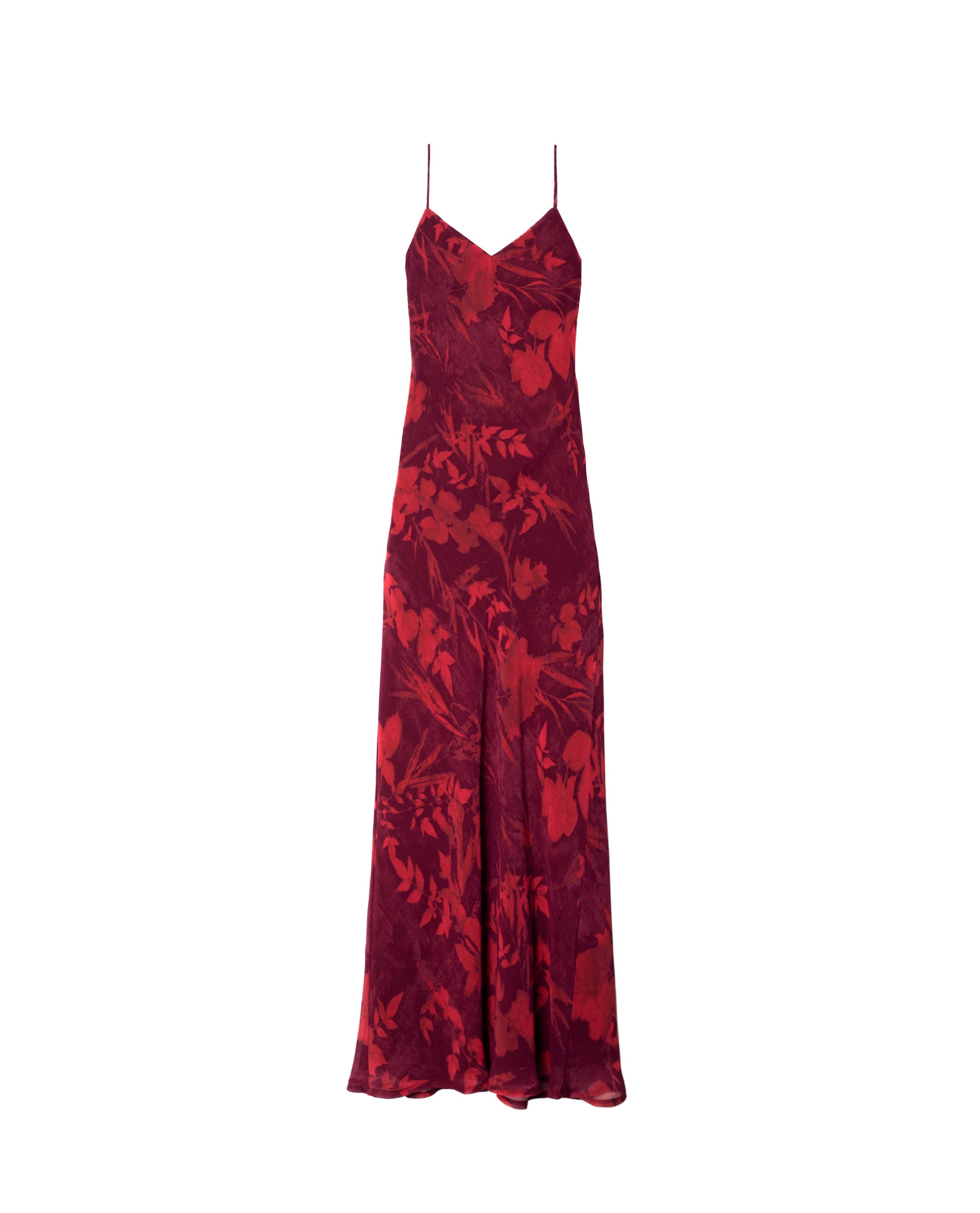 Vestido largo lencero con tirantes - The-Are - Rojo Teja Rojo Teja-5