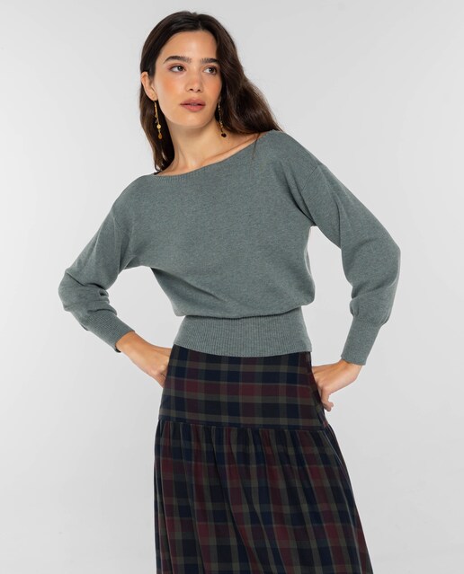 Imagen 0 de Jersey de punto con cintura ajustada para mujer