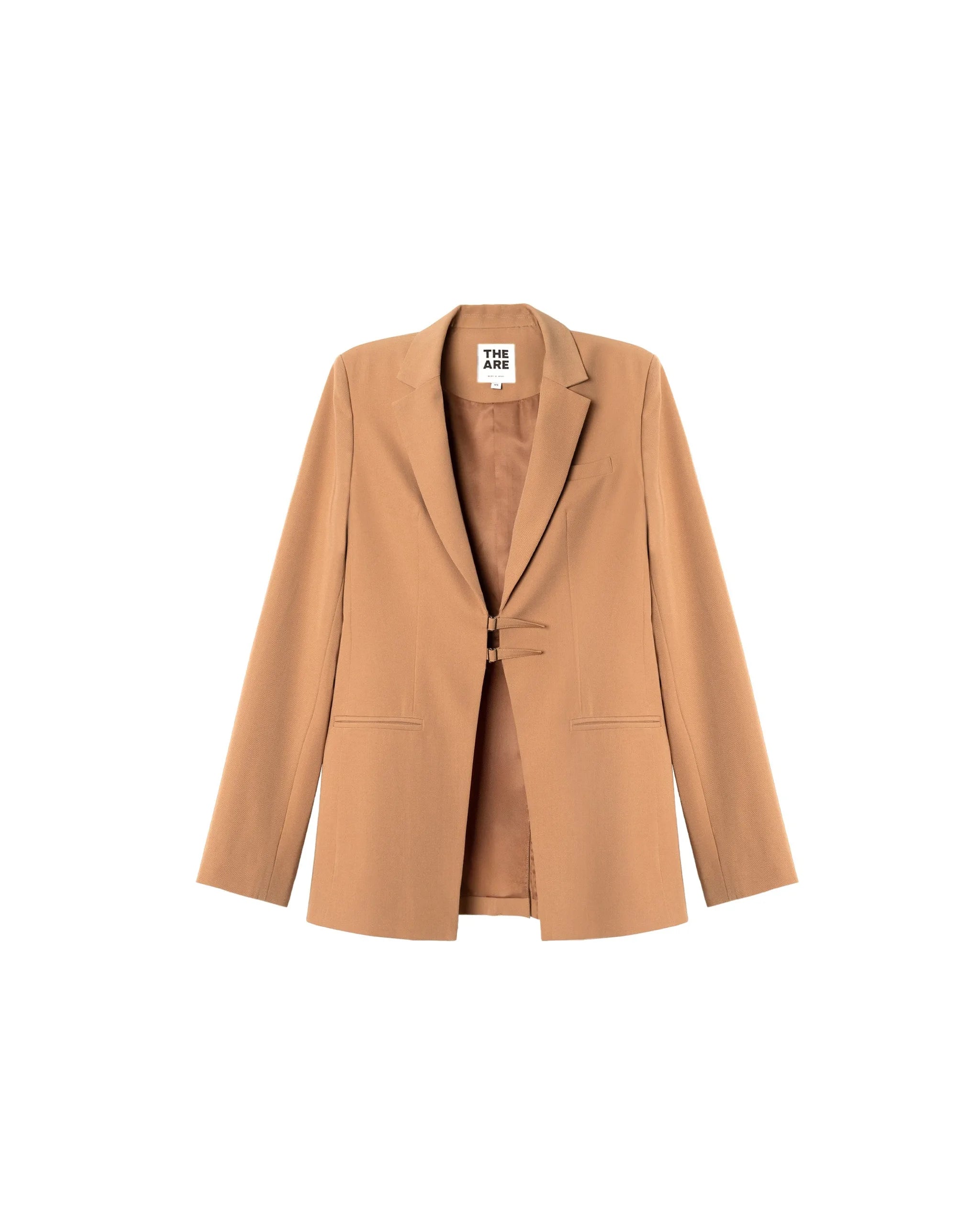 Blazer de traje con cierre de hebillas de mujer - The-Are - Camel Camel-6