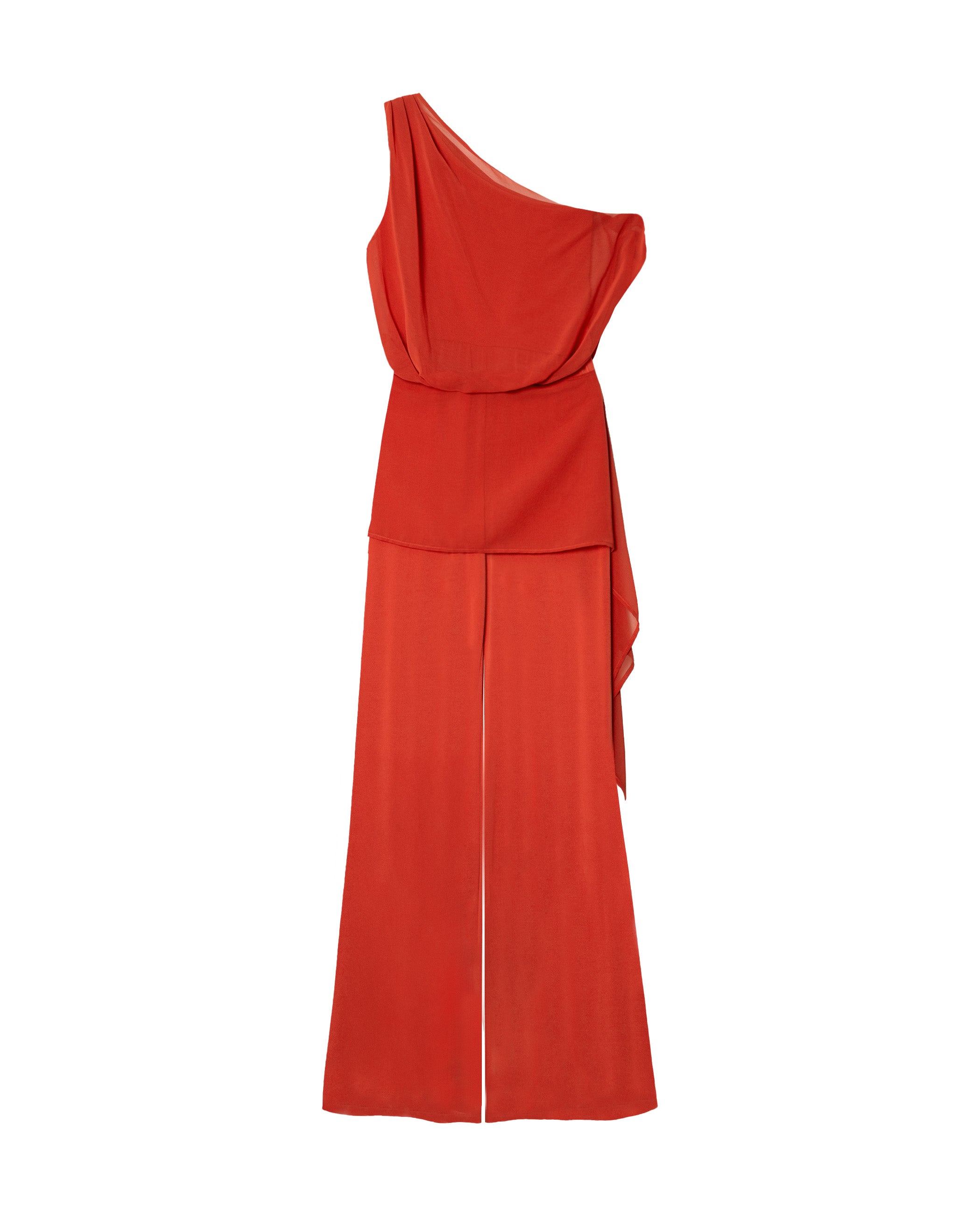 Mono largo de mujer con cuerpo de gasa multiposición - The-Are - Naranja fuerte Naranja fuerte-5
