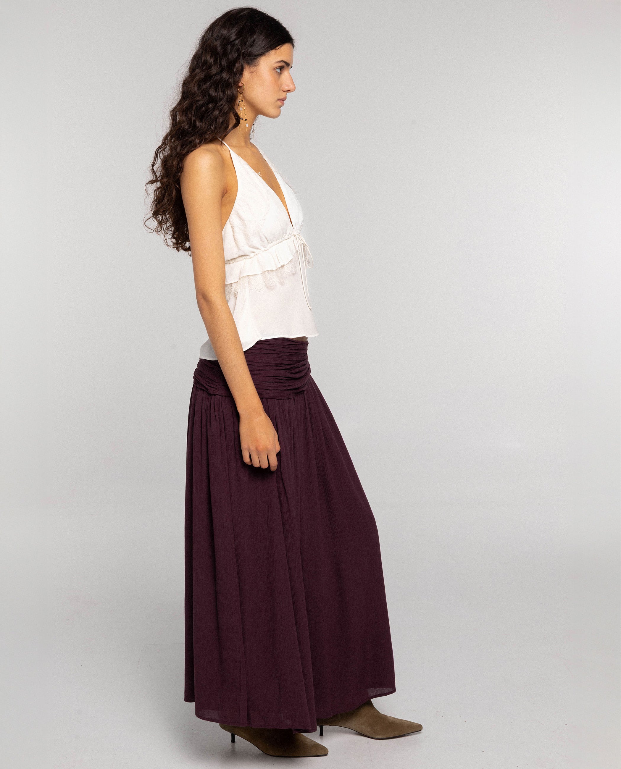 Top de tirantes con encaje de mujer - The-Are - Crudo Crudo-4