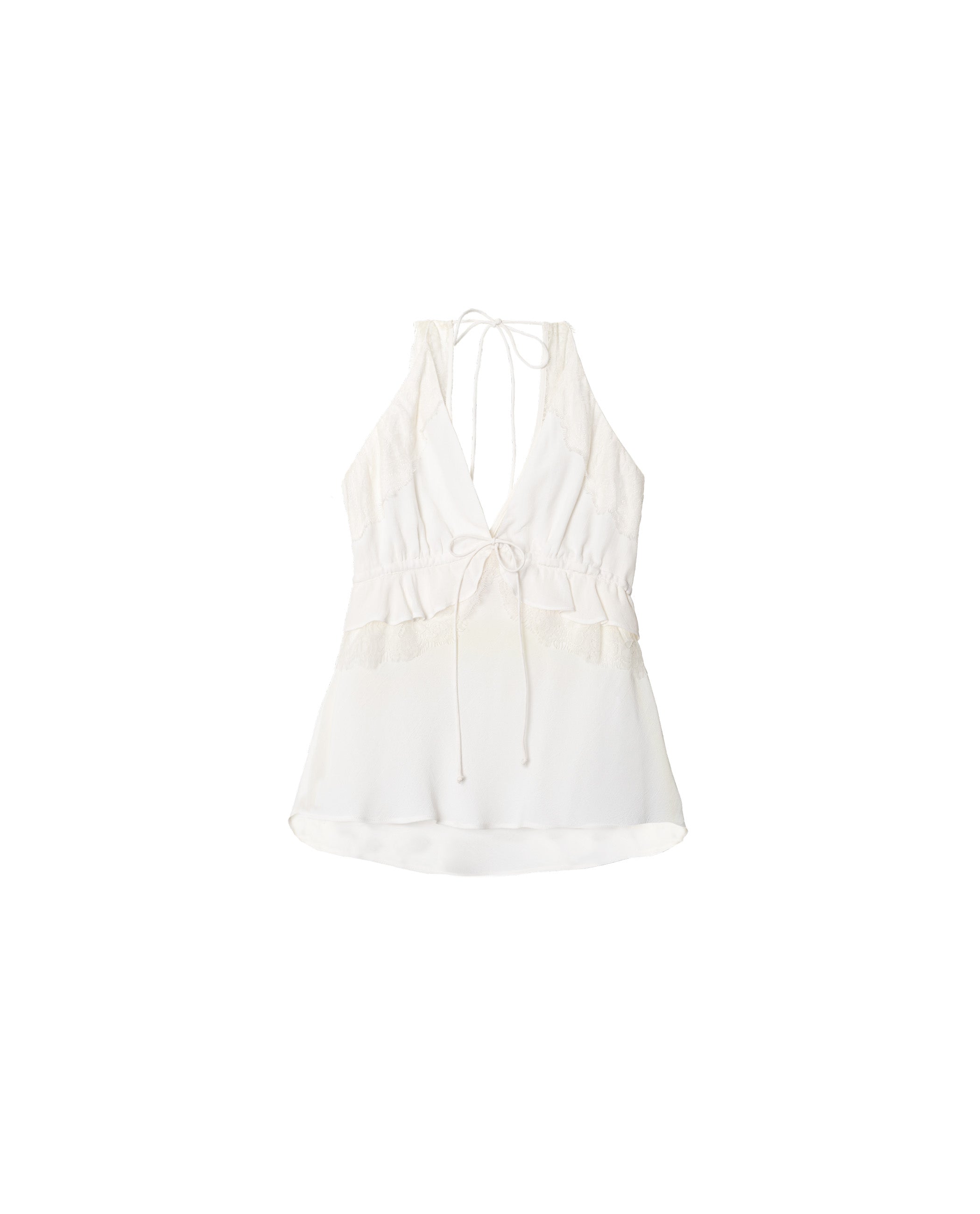 Top de tirantes con encaje de mujer - The-Are - Crudo Crudo-5