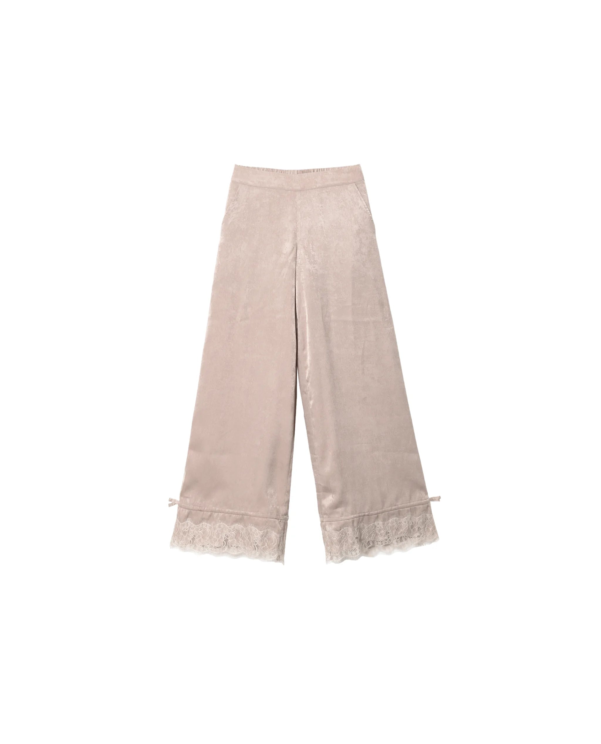 Pantalón recto con acabado bombacho y lentejuelas de mujer - The-Are - Gris Gris-5