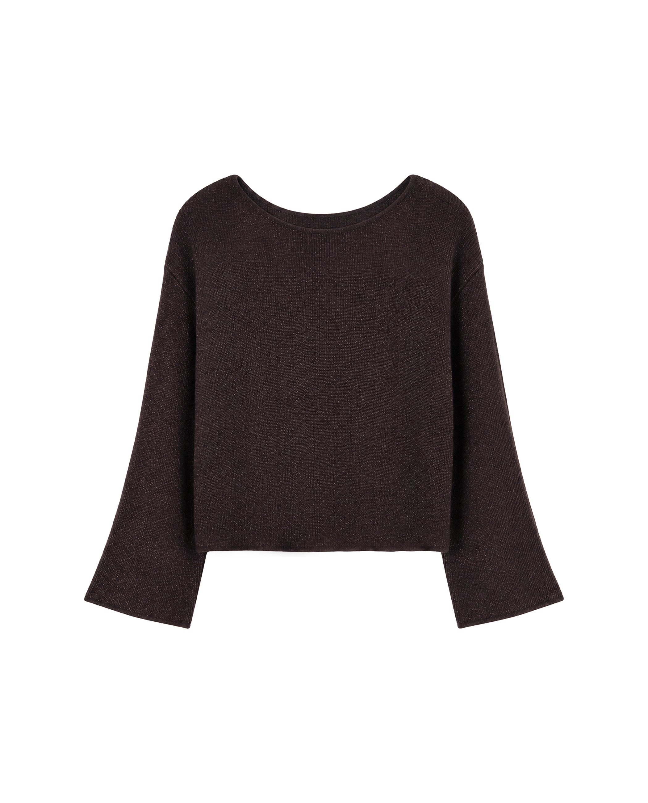 Imagen 5 de Jersey de punto ligero con hilo metalizado y manga acampanada de mujer - The-Are - Gris oscuro Gris oscuro