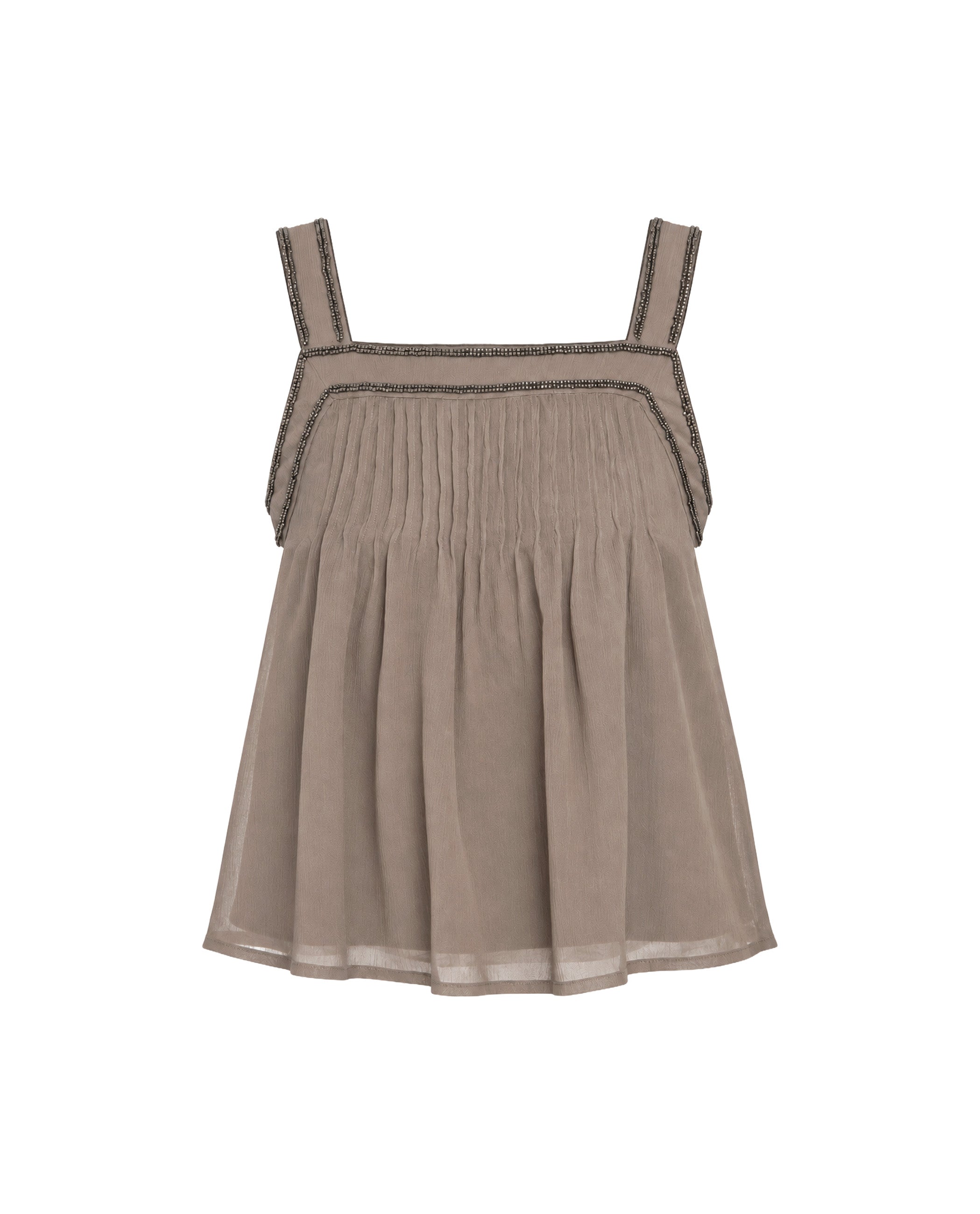 Top fluido de tirantes con cuentas de mujer - The-Are - Granate Granate-6