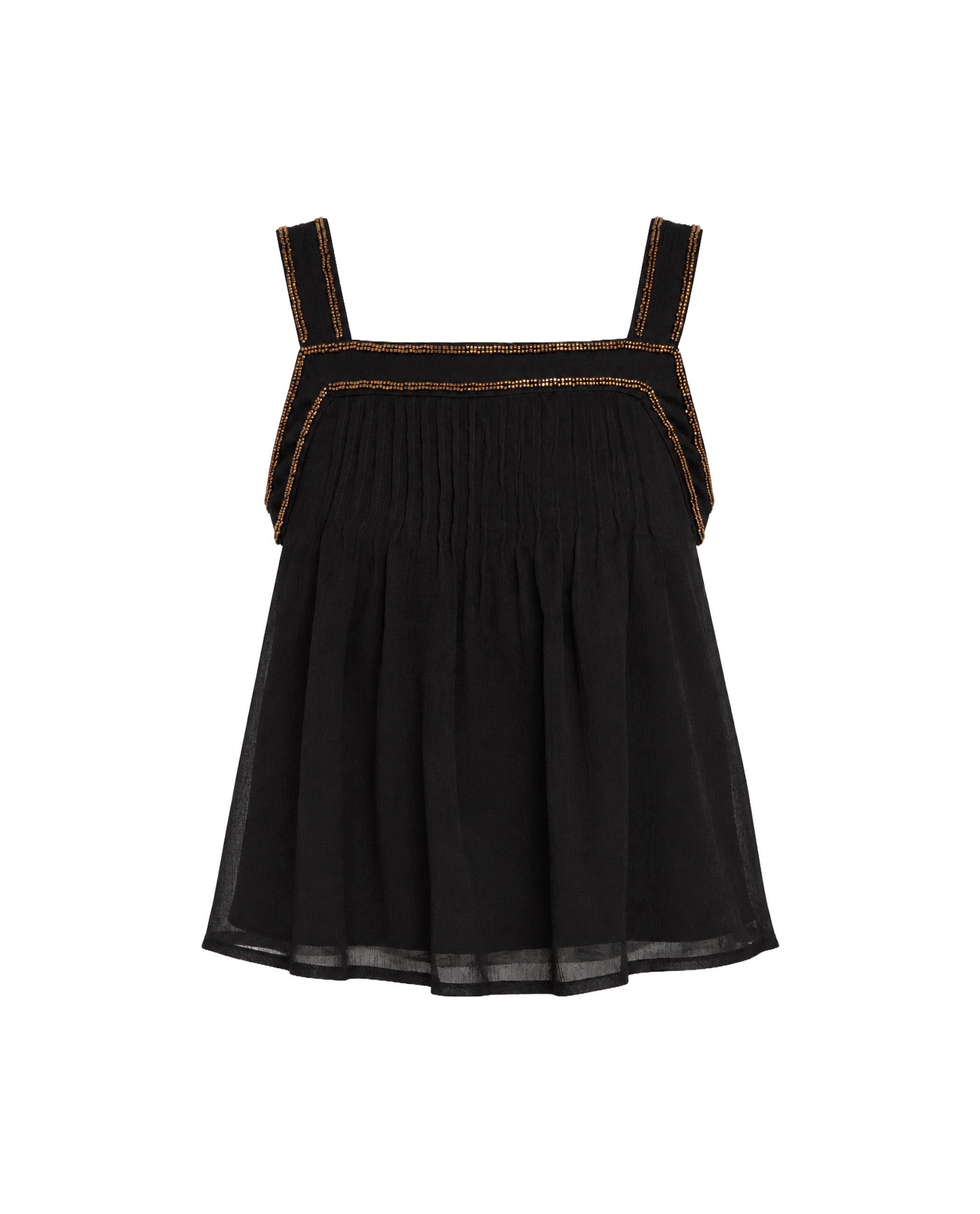 Top fluido de tirantes con cuentas de mujer - The-Are - Negro Negro-6