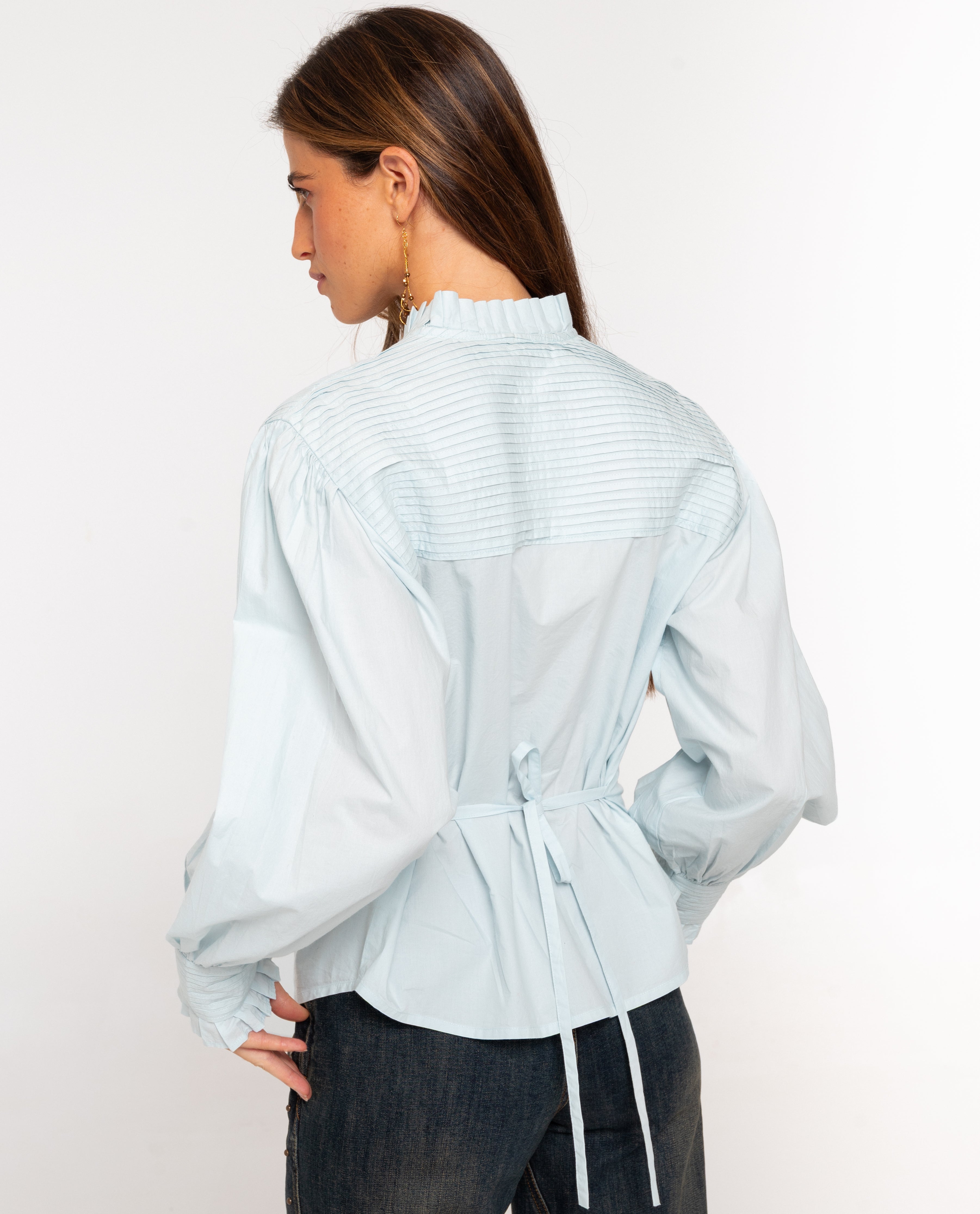 Camisa oversize y tablas de mujer - The-Are - Azul claro Azul claro-2