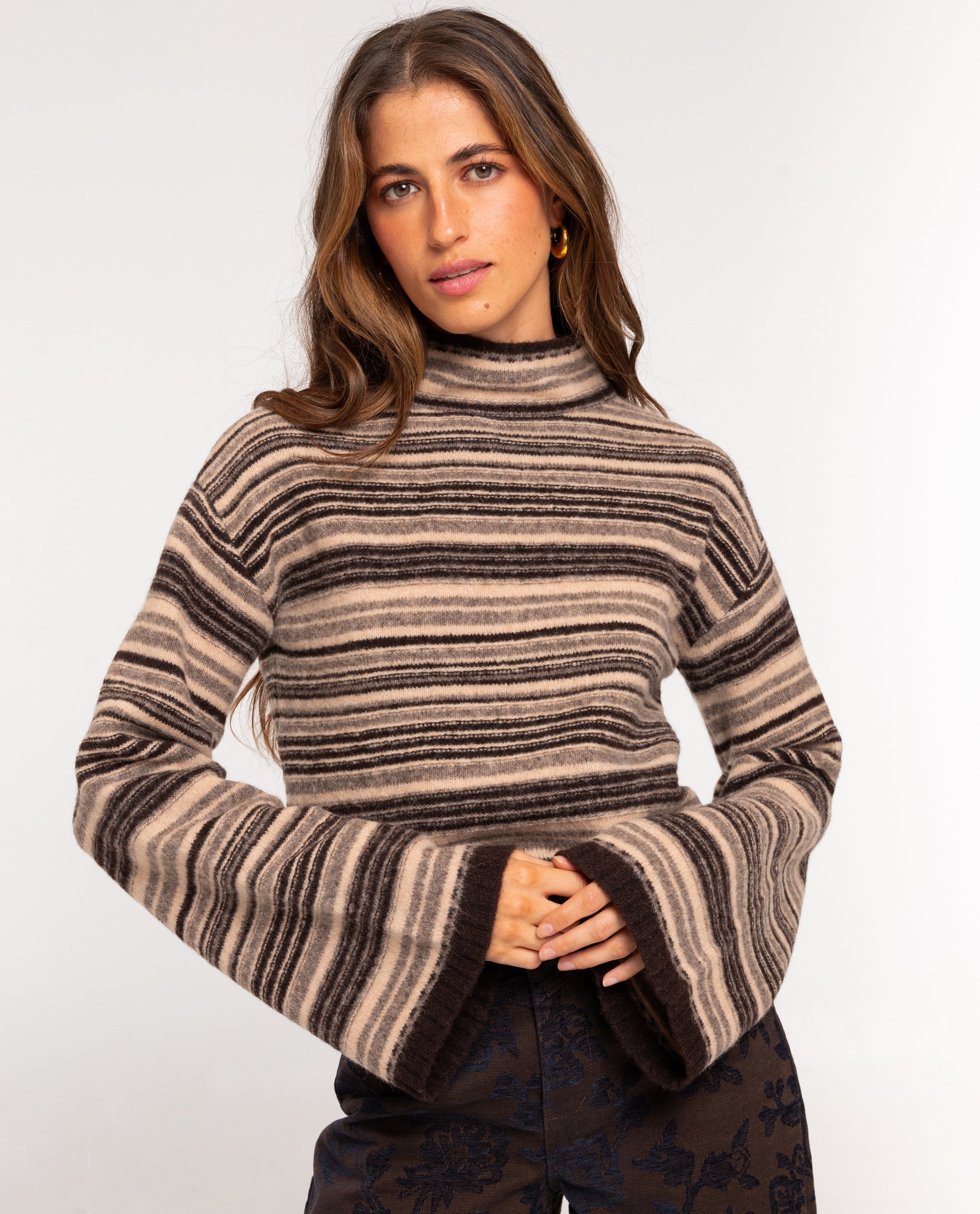 Imagen 1 de Jersey de mujer de lana - The-Are - Marrón Marrón