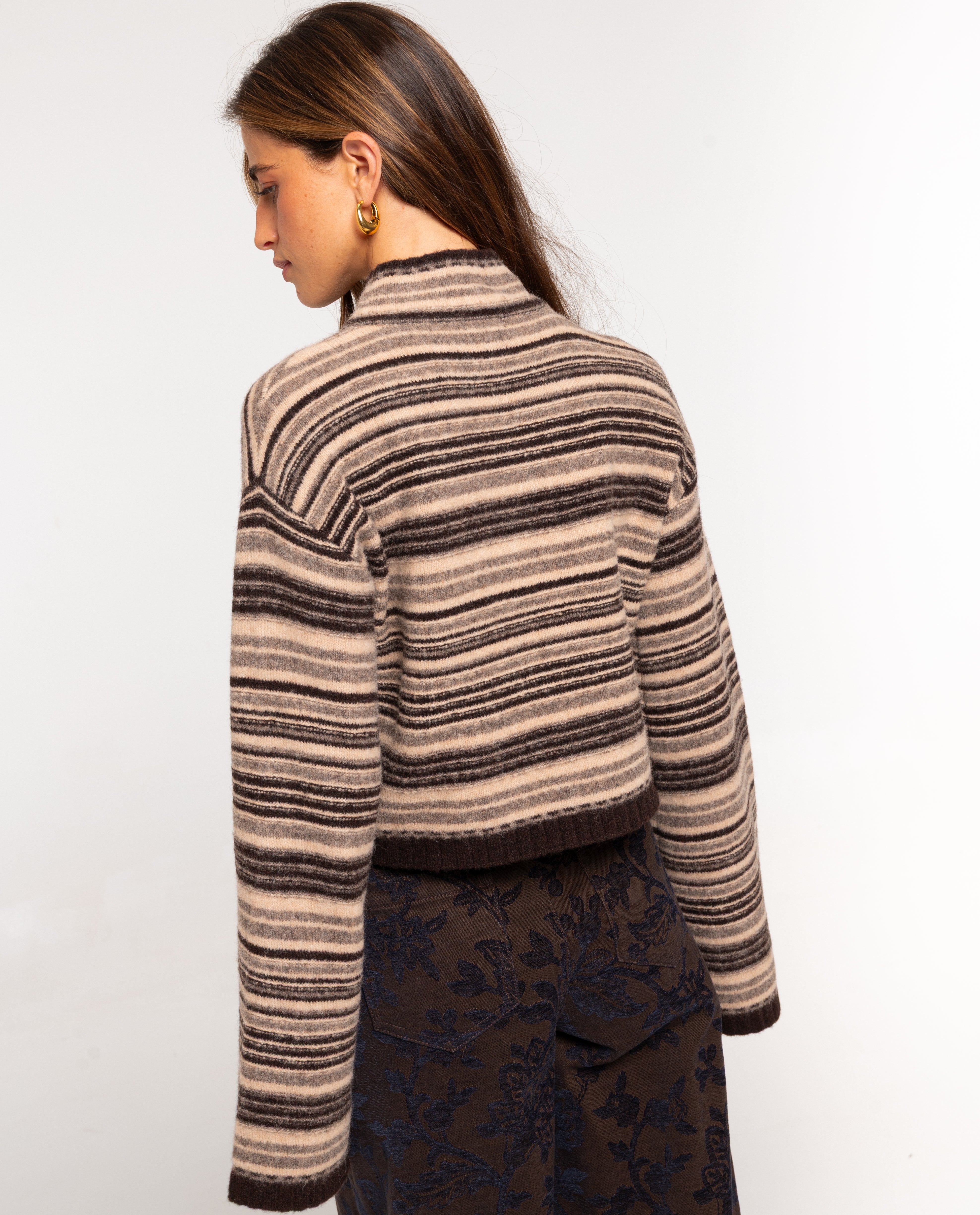 Imagen 2 de Jersey de mujer de lana - The-Are - Marrón Marrón